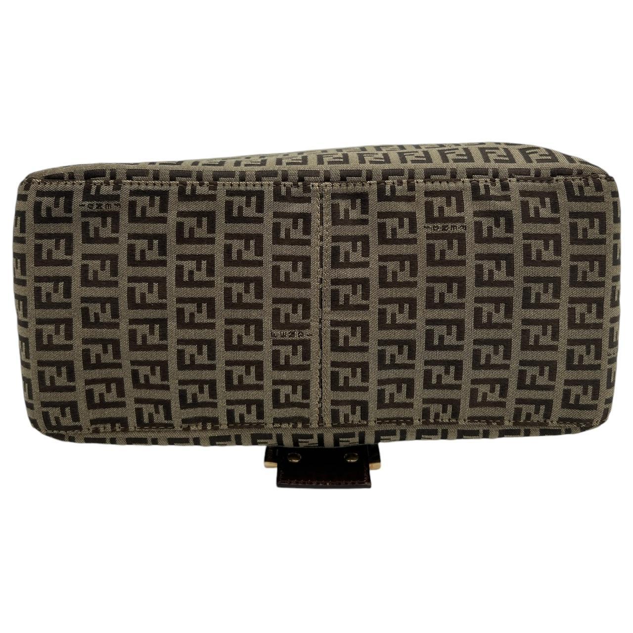 Fendi Mama Baguette Bag Brown Beige Monogram Canvas