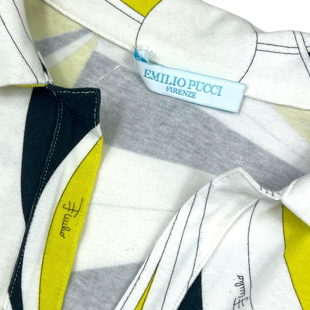 Emilio Pucci Green & Black Printed Polo Top - Outfit Repeater