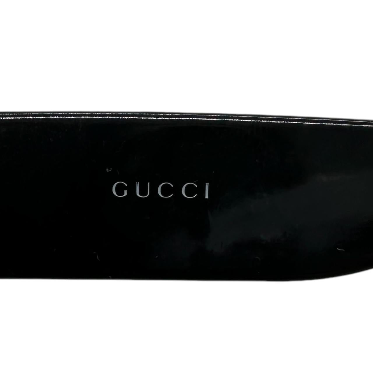 Gucci Black Rectangle Logo Arm Sunglasses