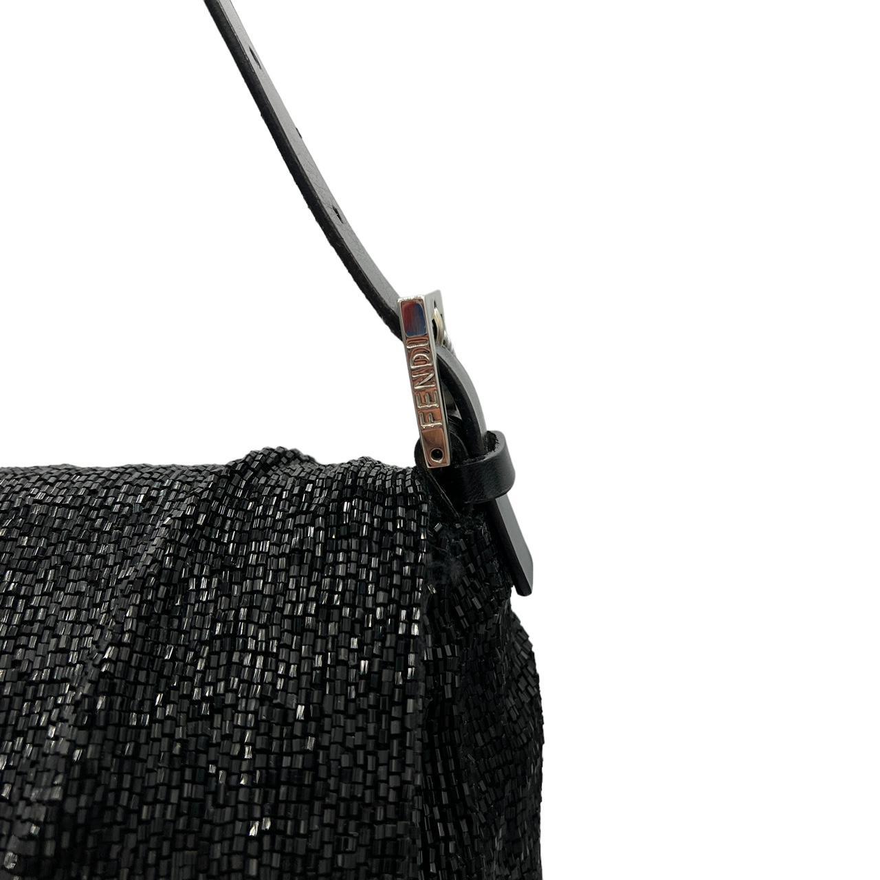 Fendi Black Beaded Mama Baguette Shoulder Bag - Outfit Repeater