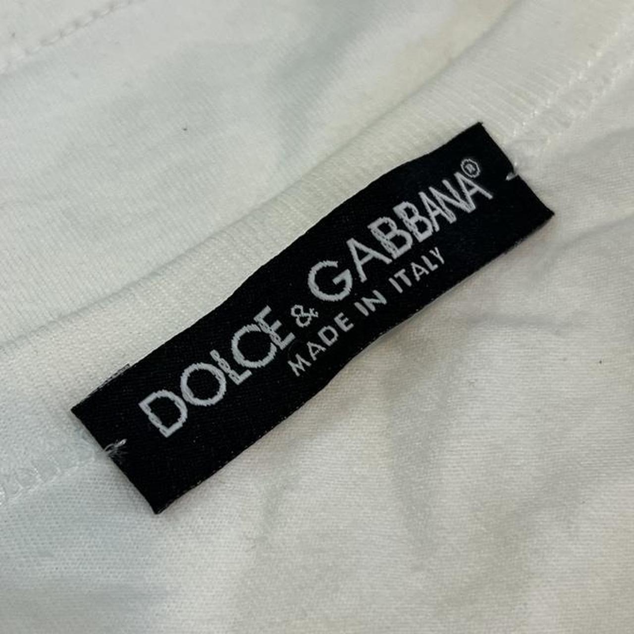 Dolce & Gabbana White and Gold Hollywood Dive Graphic Tank T-Shirt - Outfit Repeater