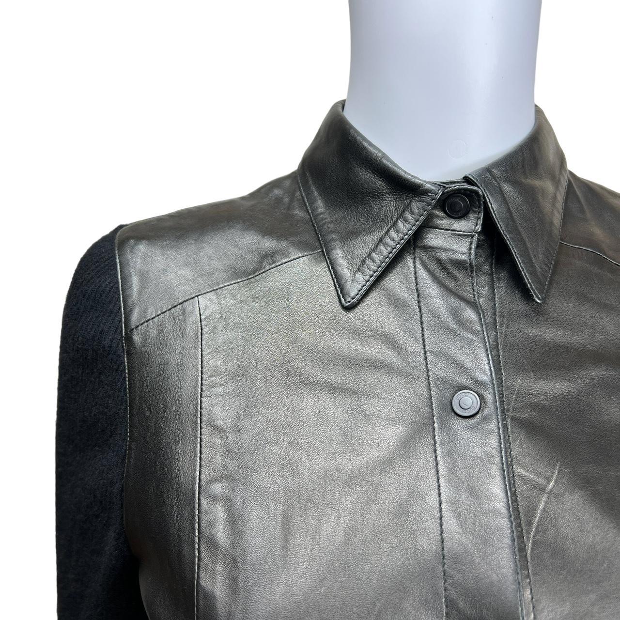 Gucci Black Leather Cashmere Jacket