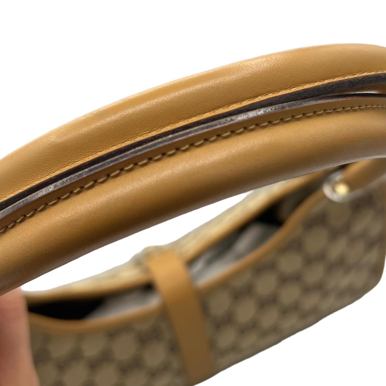 Gucci Jackie Shoulder Bag Tan Leather Monogram Canvas