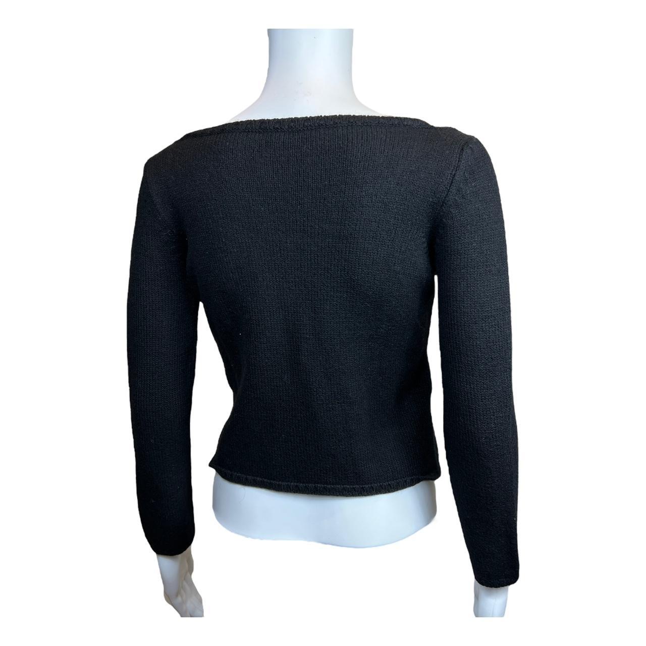 Gucci By Tom Ford F/W 1997 Black Cashmere and Wool Knit Sweater with Metal Shoulder Detail - Outfit Repeater