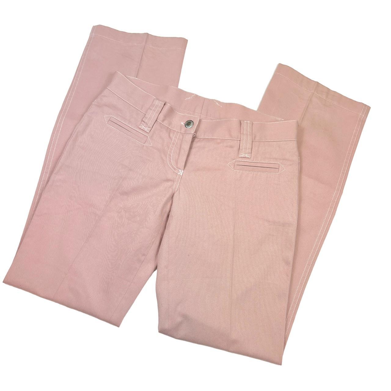 Dolce & Gabbana Pink Low Rise Pants with Crystal Embellished Logo Pockets - Outfit Repeater