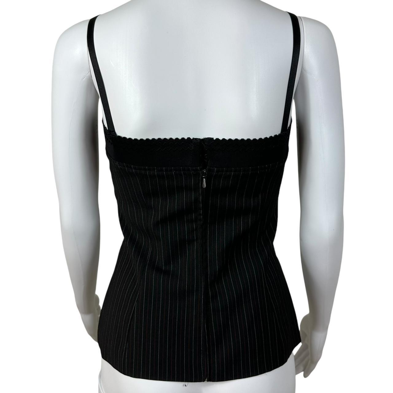 D&G Black Pinstripe Bustier Tank - Outfit Repeater