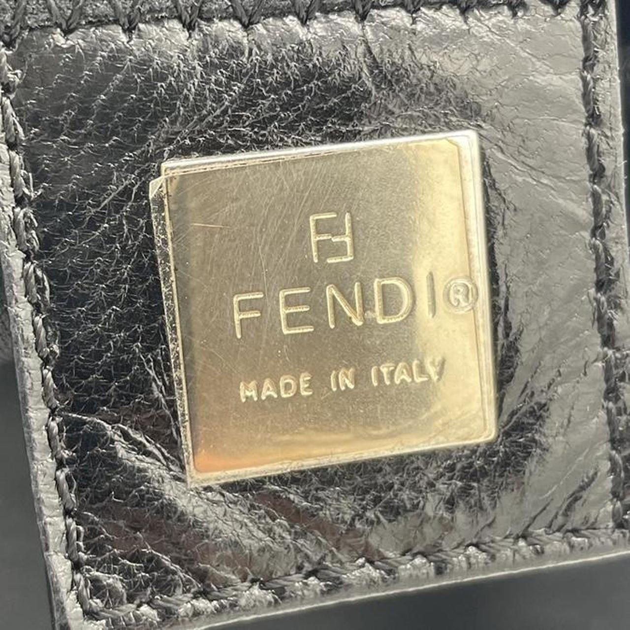 Fendi Black Neoprene Mama Baguette Shoulder Bag