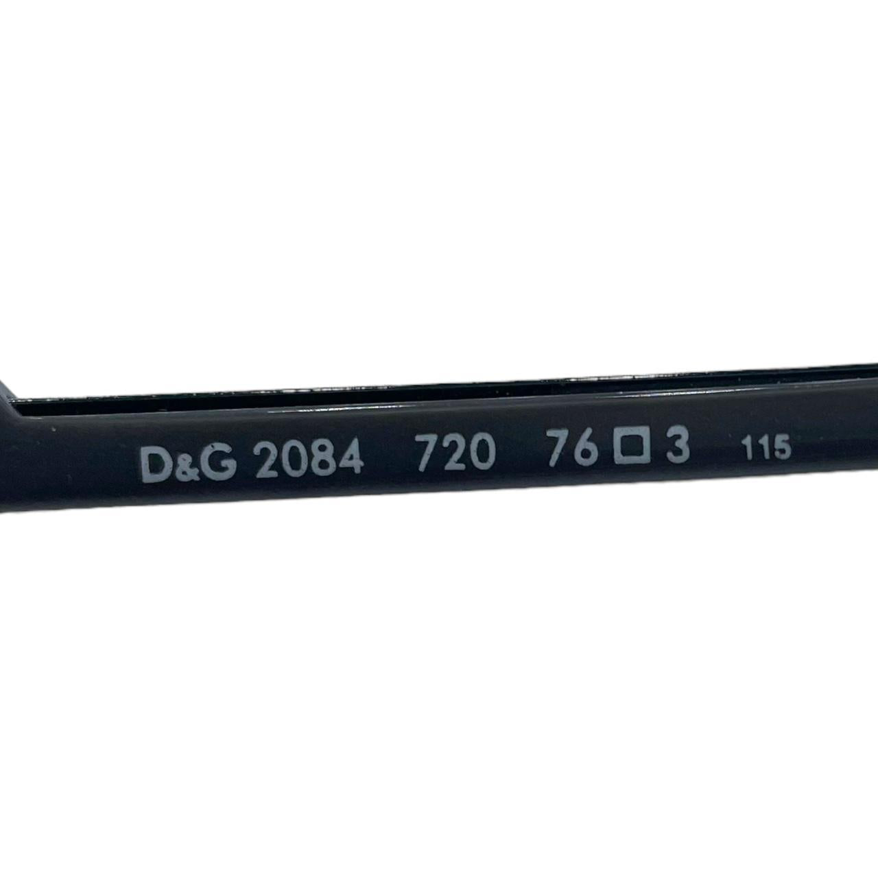 Dolce & Gabbana Black Rimless Shield Sunglasses