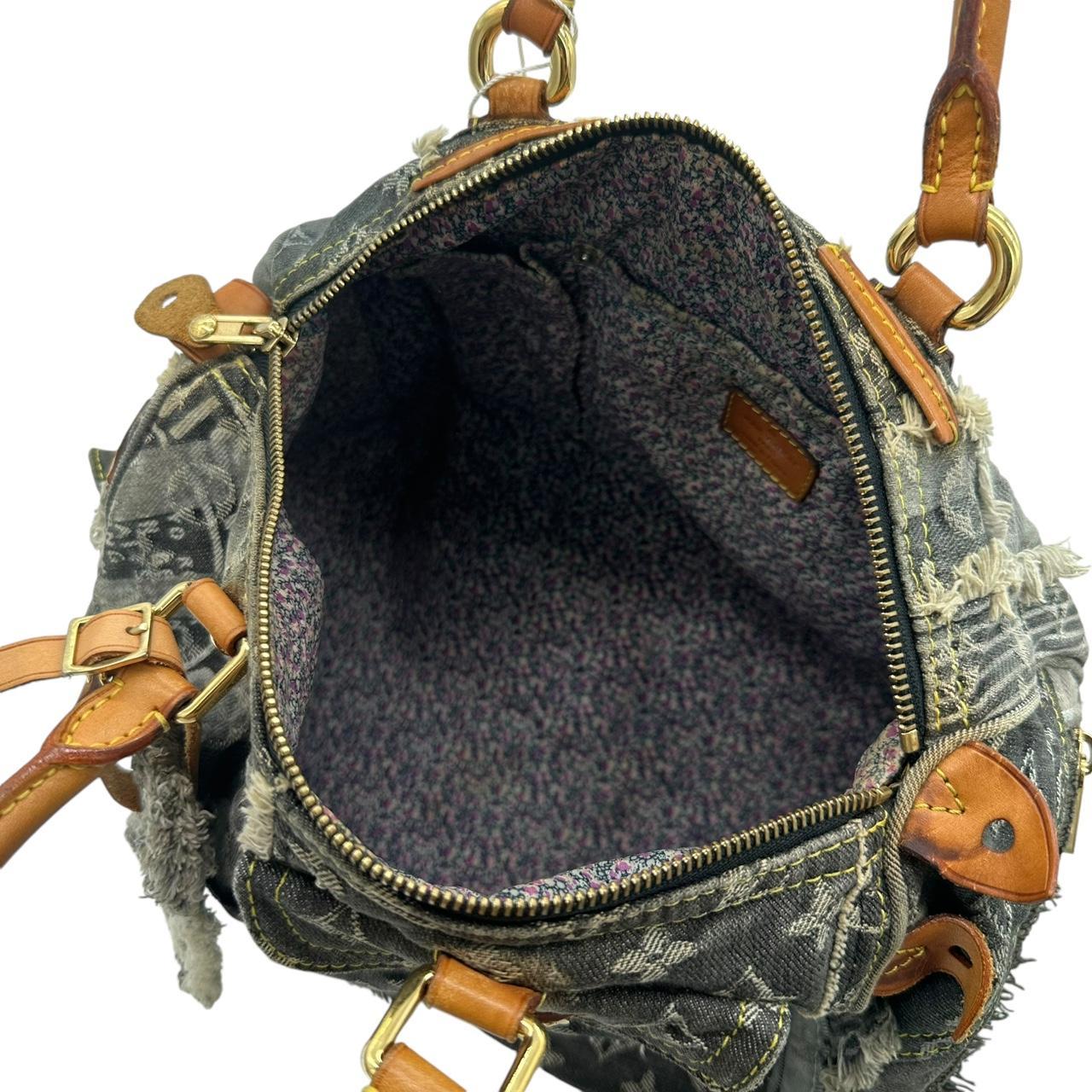 Louis Vuitton Black Patchwork Denim Speedy 30 Bag - Outfit Repeater