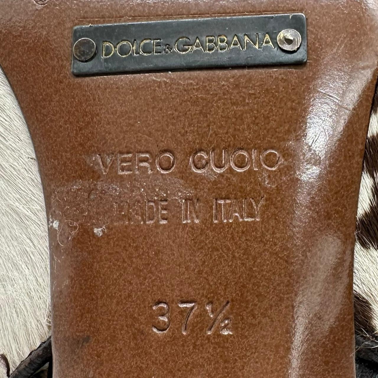 Dolce & Gabbana Cowhide Pointed Toe Slingback Heels - Outfit Repeater