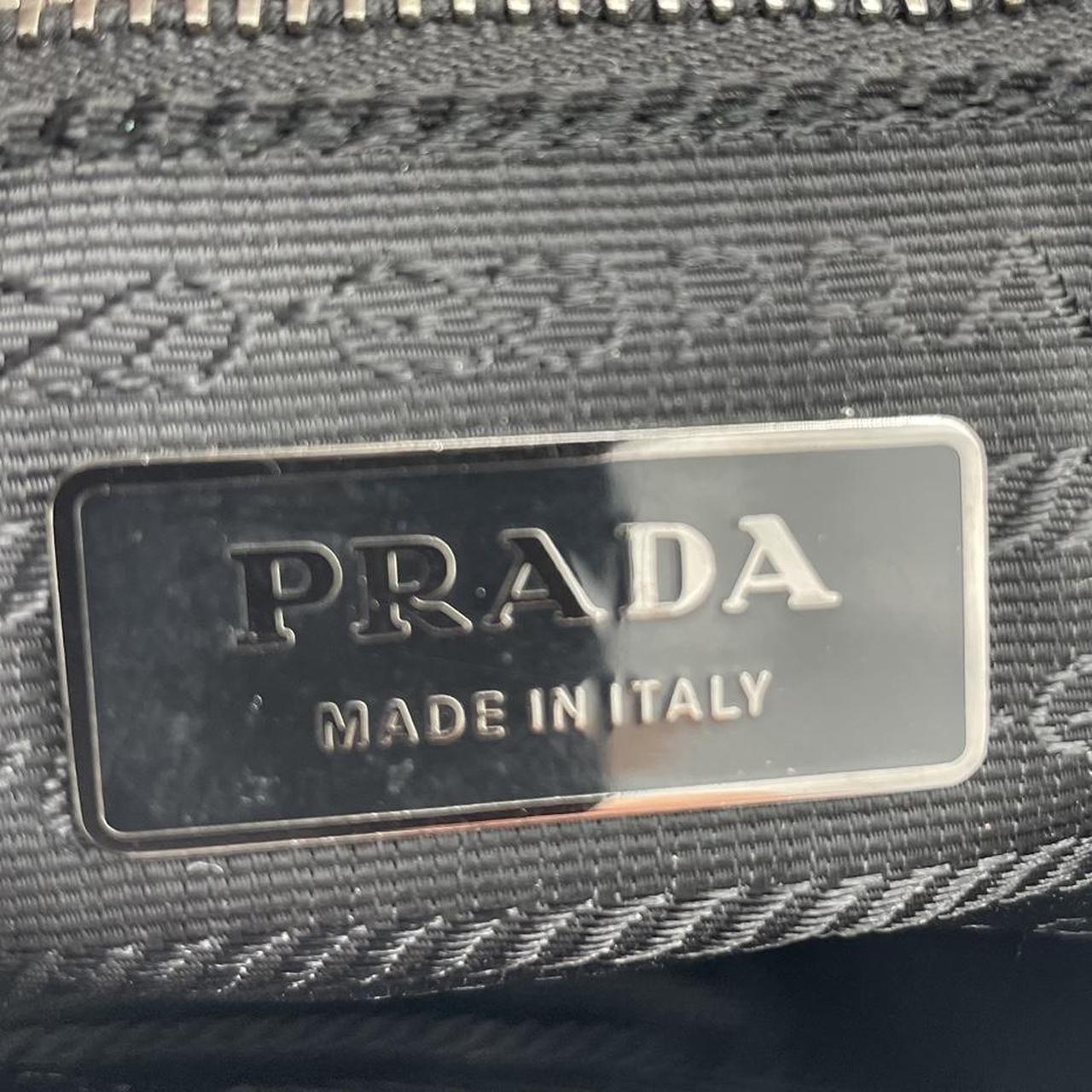 Prada Printed Nylon Crystal Embellished Shoulder Bag