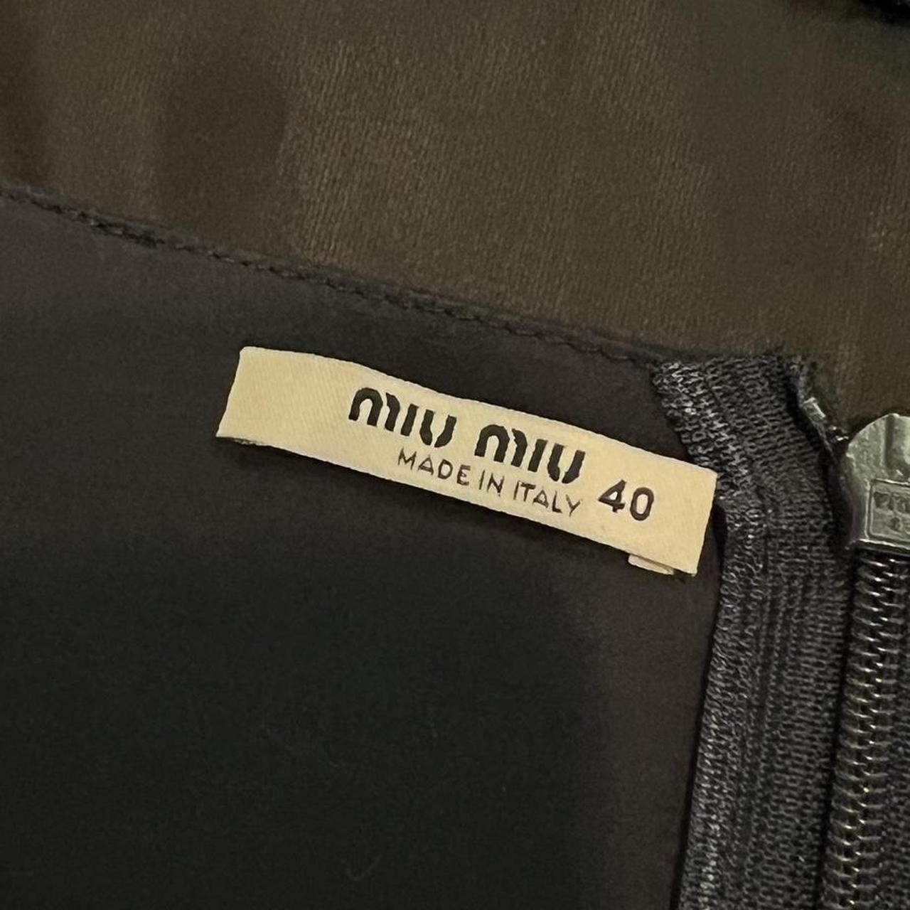 Miu Miu Navy Blue Silk Mini Dress with Bow