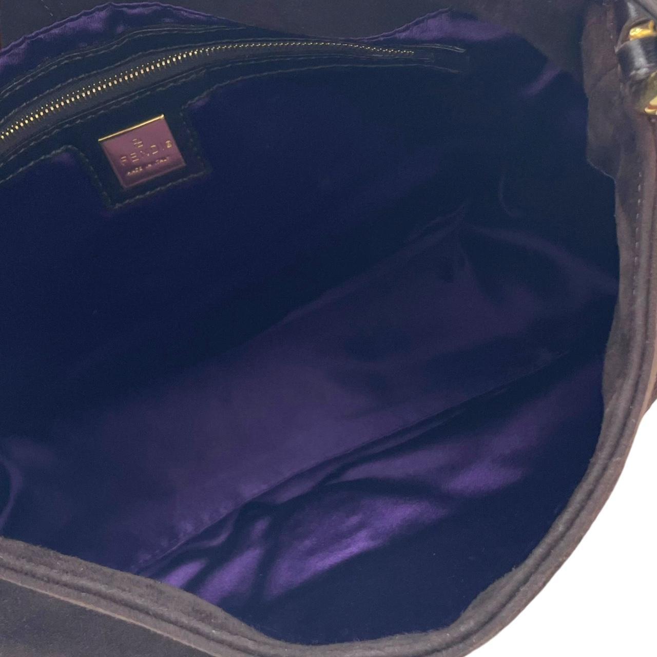 Fendi Brown Suede Shoulder Bag