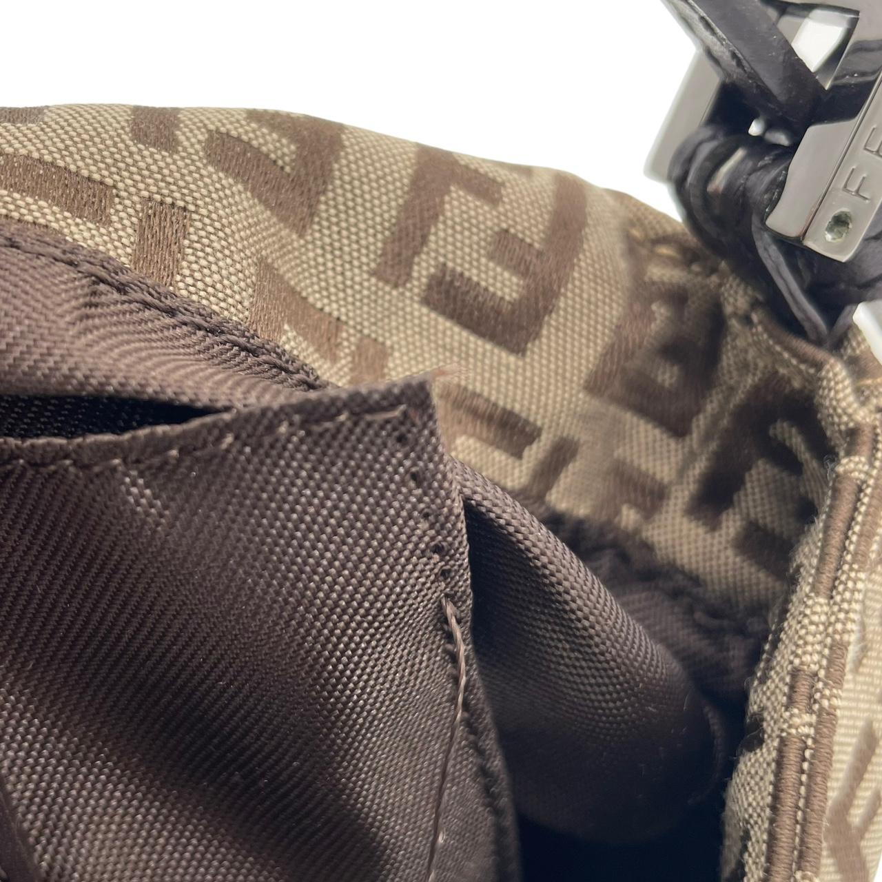 Fendi Mini Mama Baguette Shoulder Bag Tan Zucca Pattern