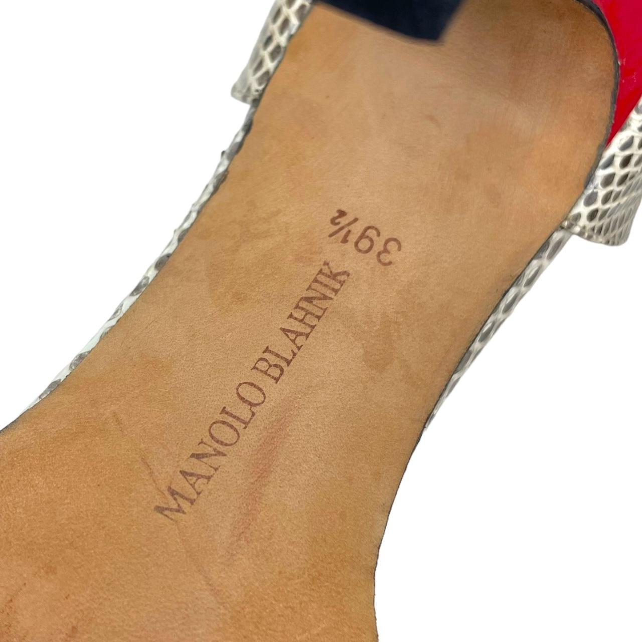 Manolo Blahnik Python & Red Ribbon D'Orsay Heels - Outfit Repeater