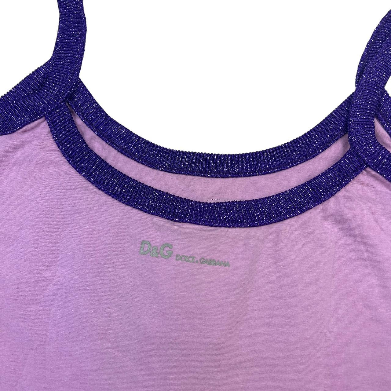 D&G Dolce & Gabbana Purple Sequin 54 Tank Top