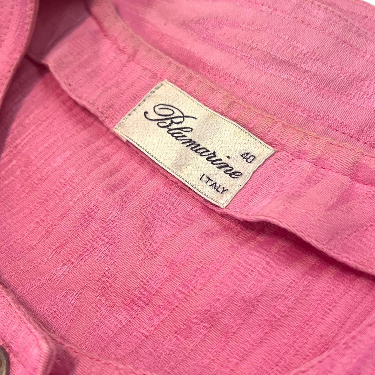 Blumarine Pink Cropped Button Up Top - Outfit Repeater