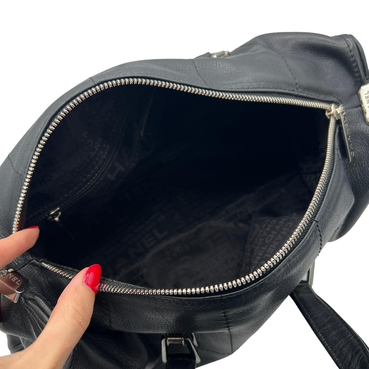 Chanel Black Chocolate Bar Quilted Leather Boston Bag - Outfit Repeater