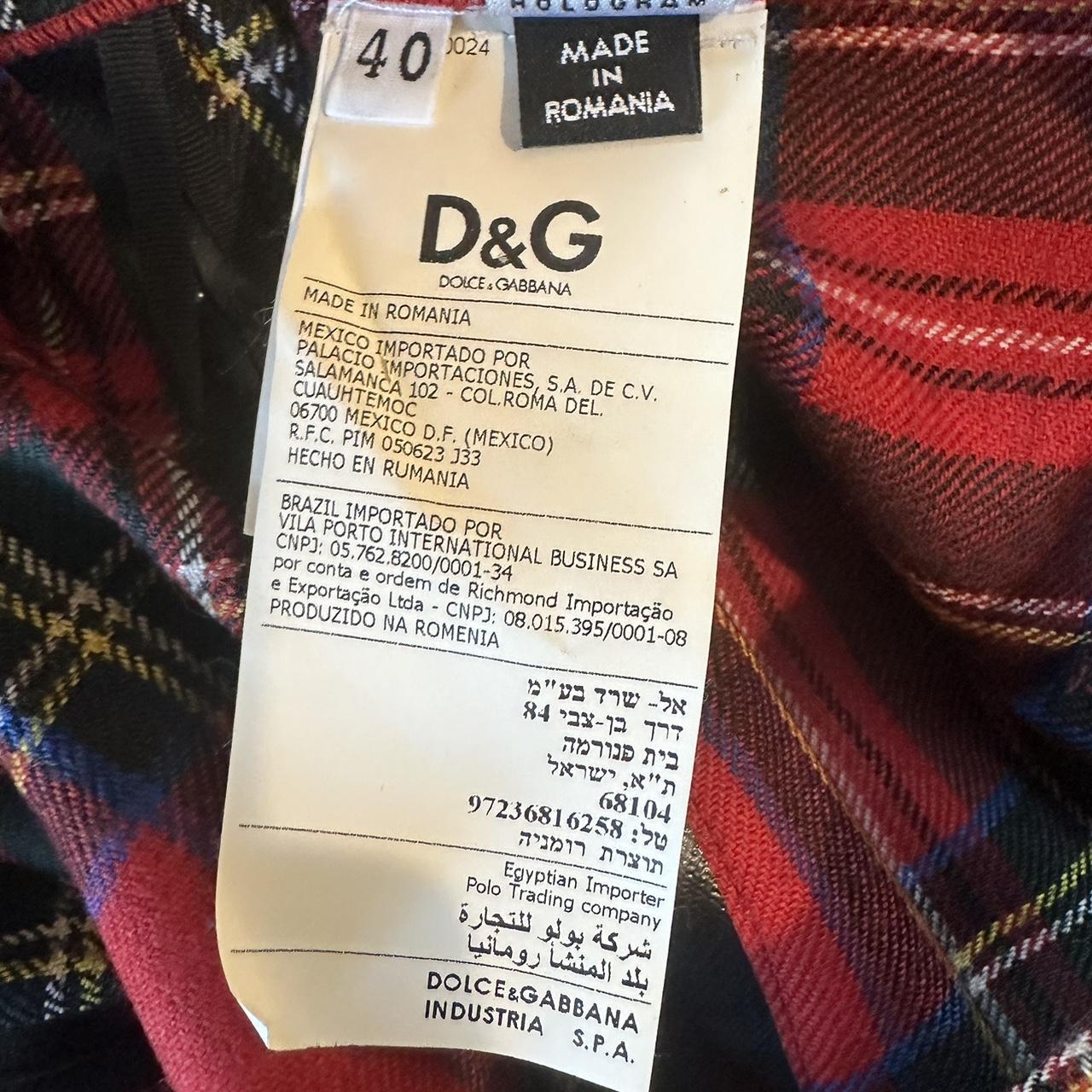 D&G Dolce & Gabbana Tartan Trim Buckle Mini Skirt - Outfit Repeater