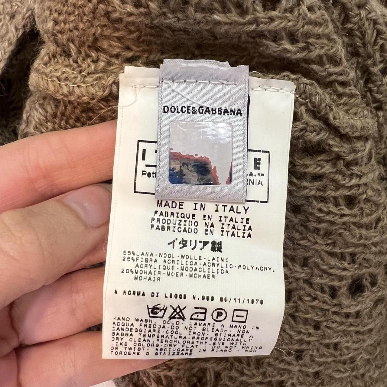 Dolce & Gabbana Wool Blend Open Knit Crochet Long Sleeve Sweater - Outfit Repeater