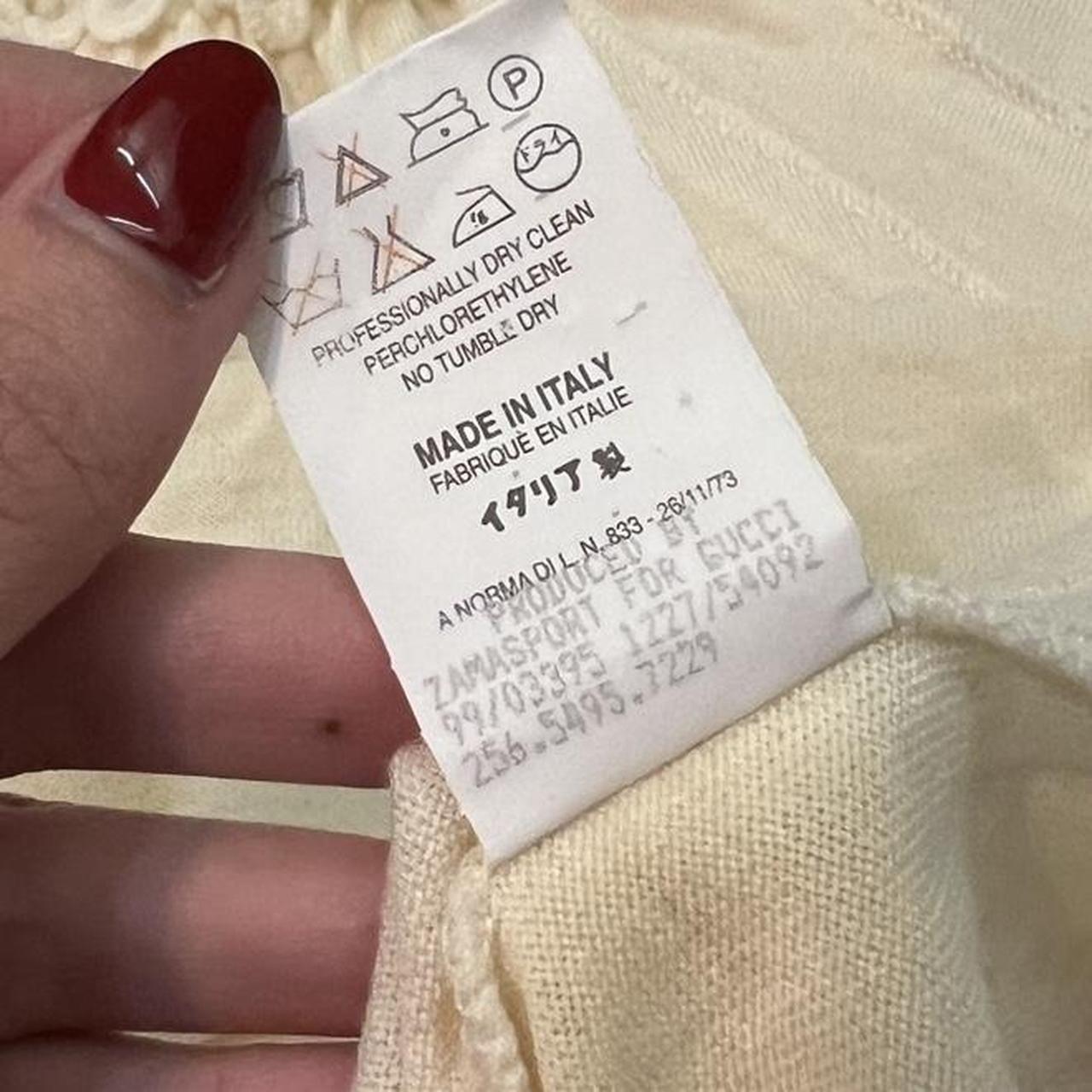 Gucci By Tom Ford 1999 Ivory Lettuce Edge Off The Shoulder Top - Outfit Repeater