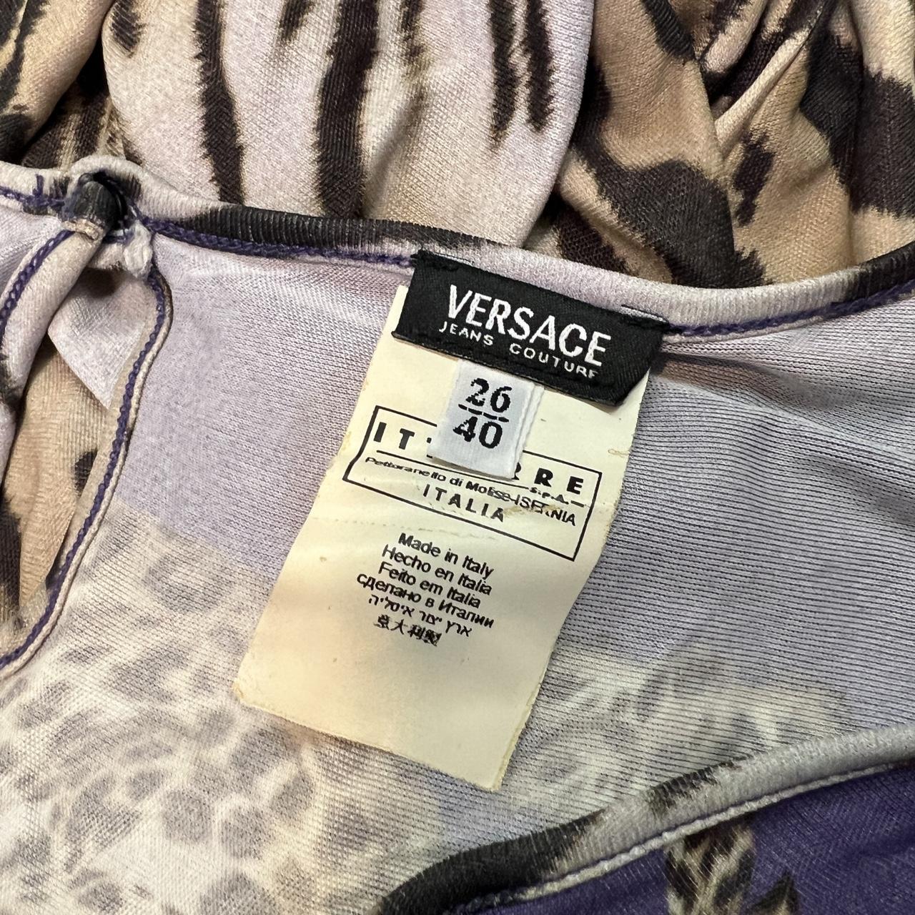 Versace Jeans Couture Leopard Tiger Print Midi Dress