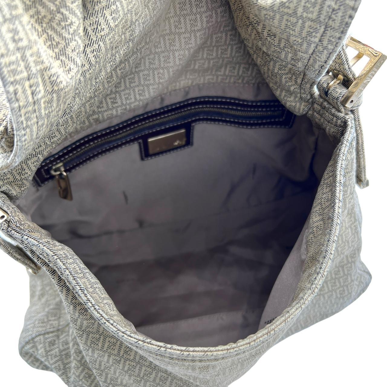 Fendi Khaki Green Zucca Logo Mama Baguette Shoulder Bag