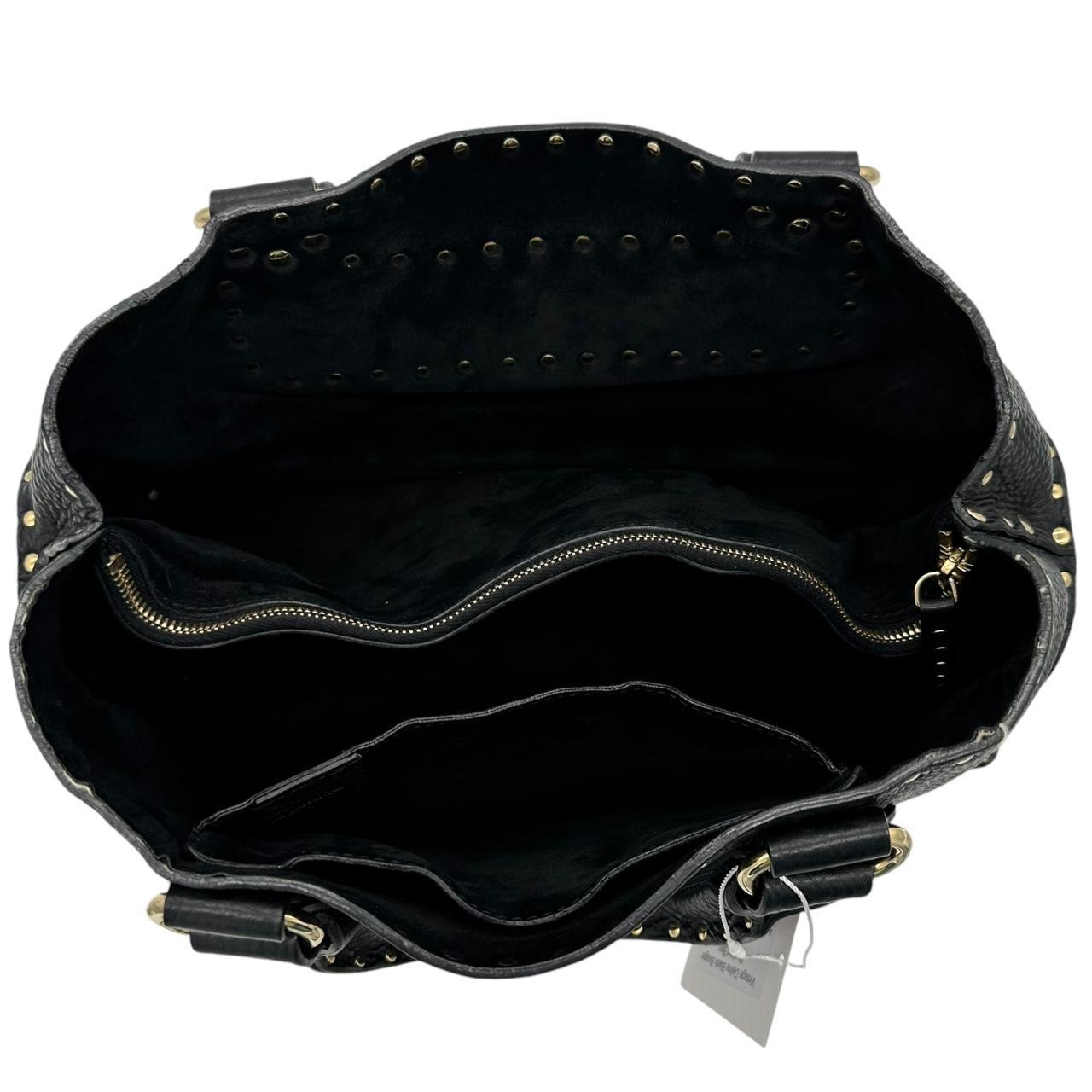 Celine Black Leather Studded Boogie Bag