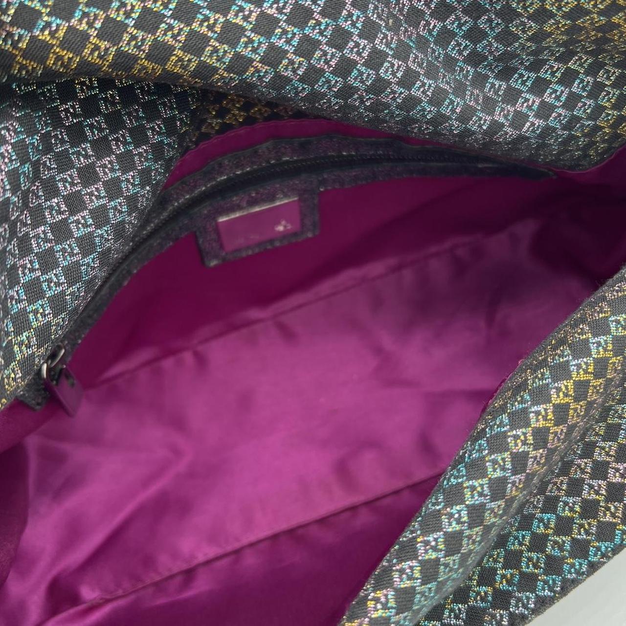 Fendi Baguette Shoulder Bag Multicolor Iridescent Zucca