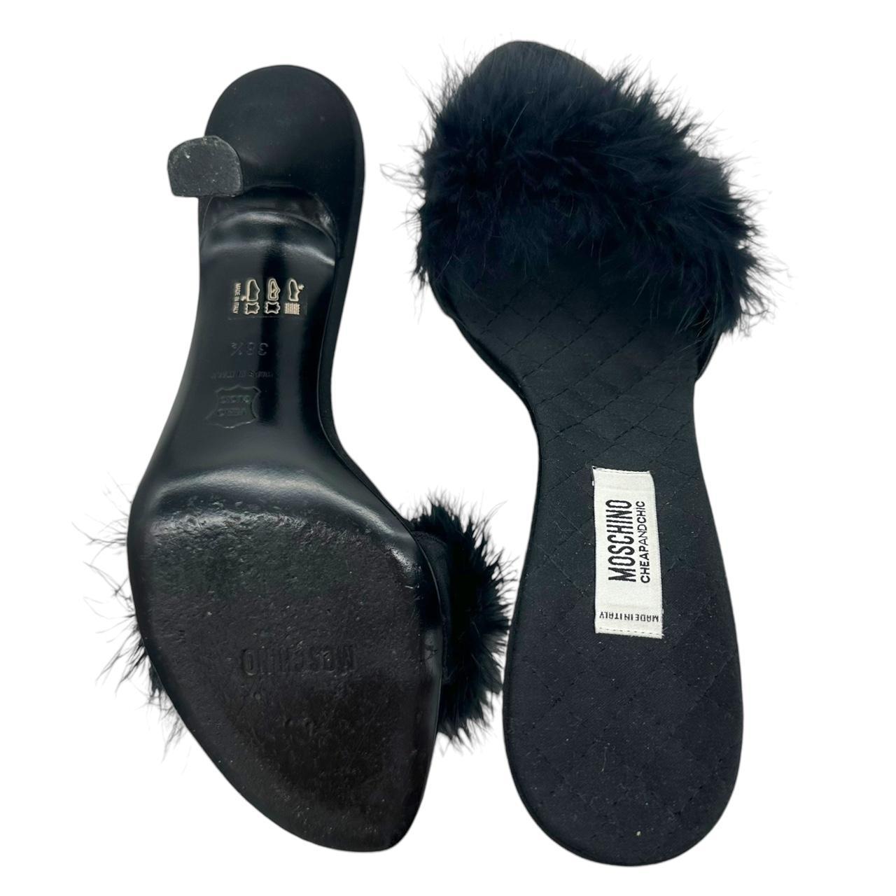 Vintage Moschino Feather Trim Heels - Outfit Repeater