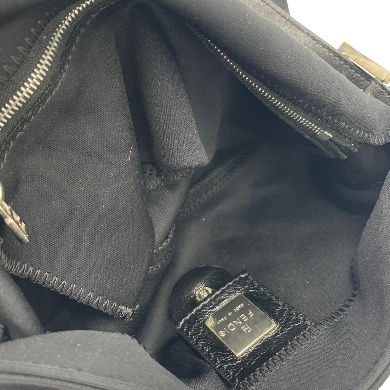 Fendi Black Neoprene Baguette Shoulder Bag