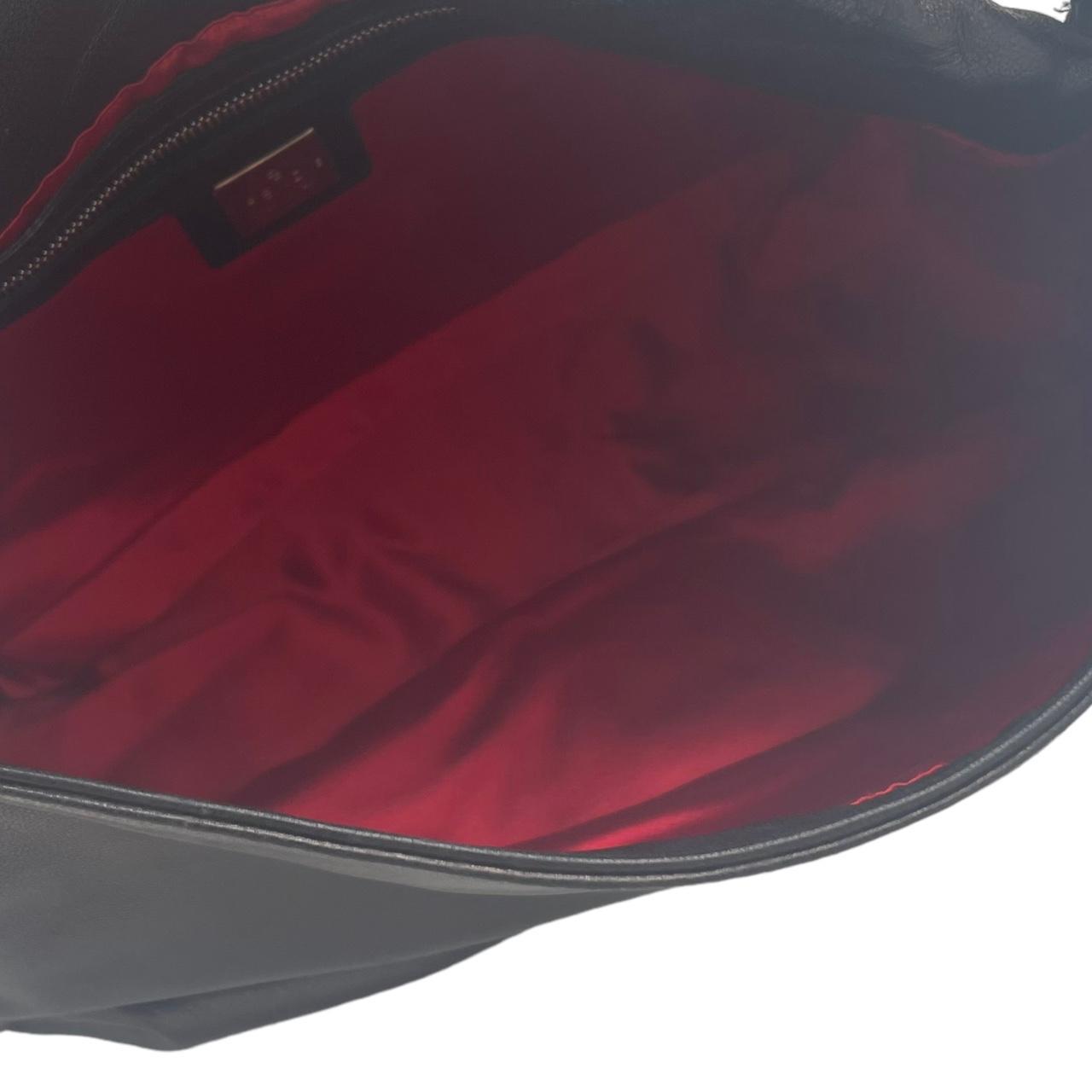 Fendi Black Leather & Burgundy Stone Mama Baguette Shoulder Bag - Outfit Repeater