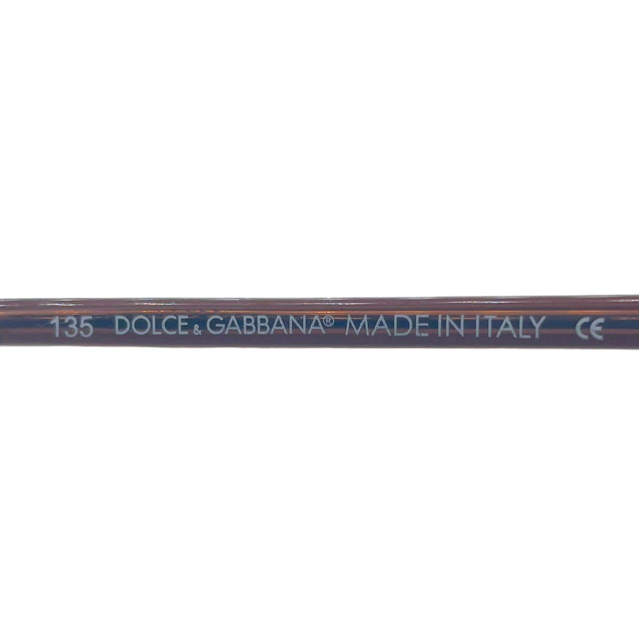 Dolce & Gabbana Oval Sunglasses Dark Lenses Slim Arms