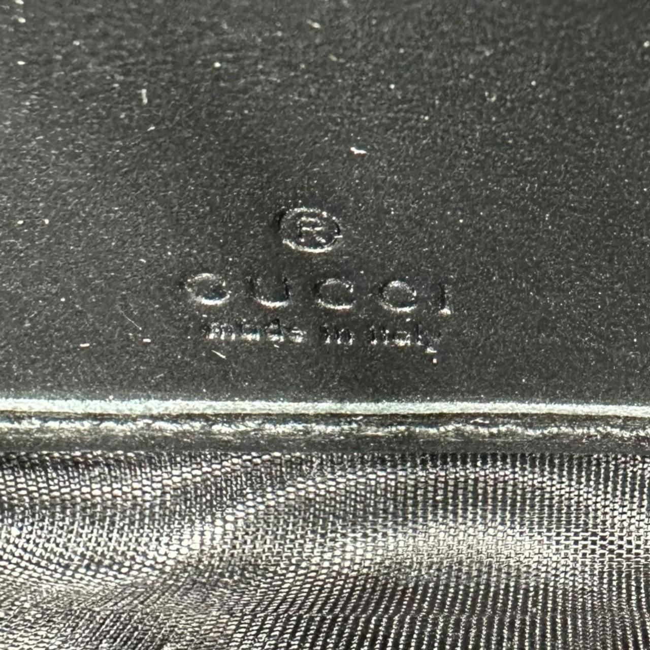 Gucci Long Zipper Wallet Black Leather Monogram