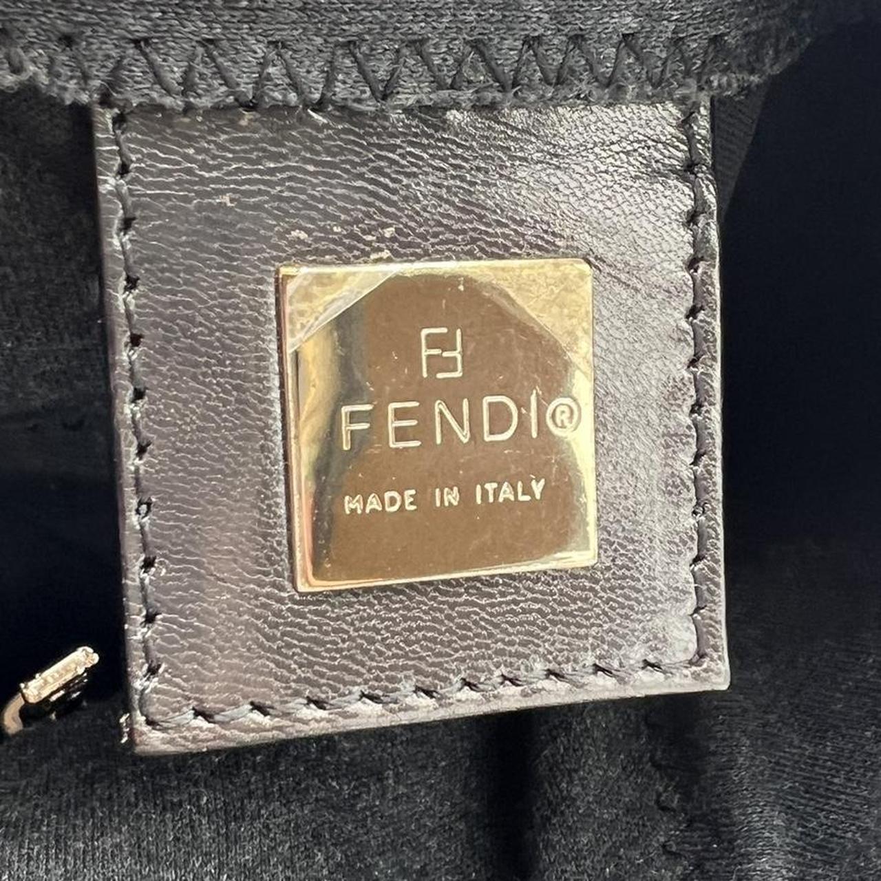 Fendi Gray Jersey Mama Baguette Shoulder Bag