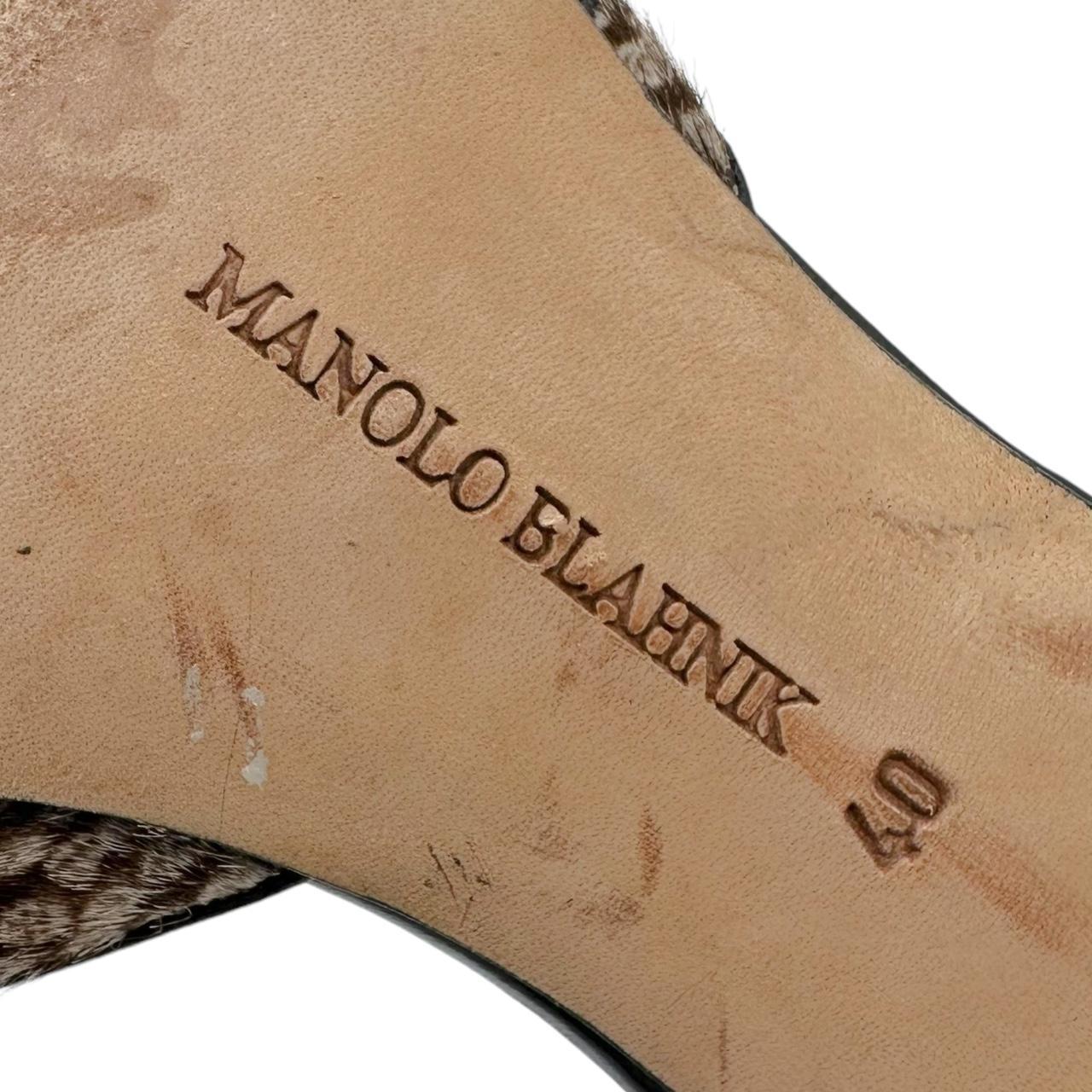 Manolo Blahnik Ponyhair Strappy Slingback Kitten Heels - Outfit Repeater