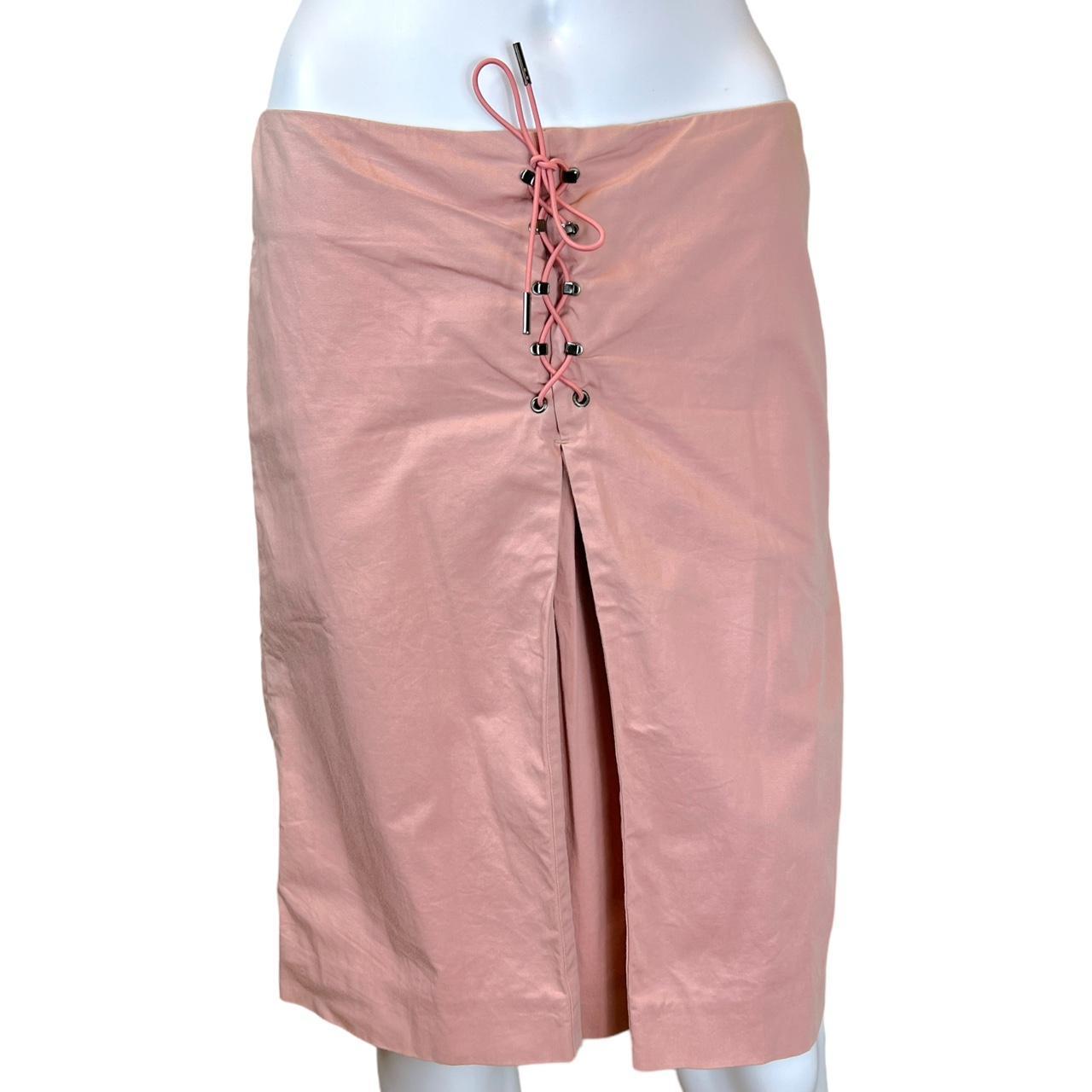 Gucci Pink Paracord Lace Up Front Midi Skirt - Outfit Repeater