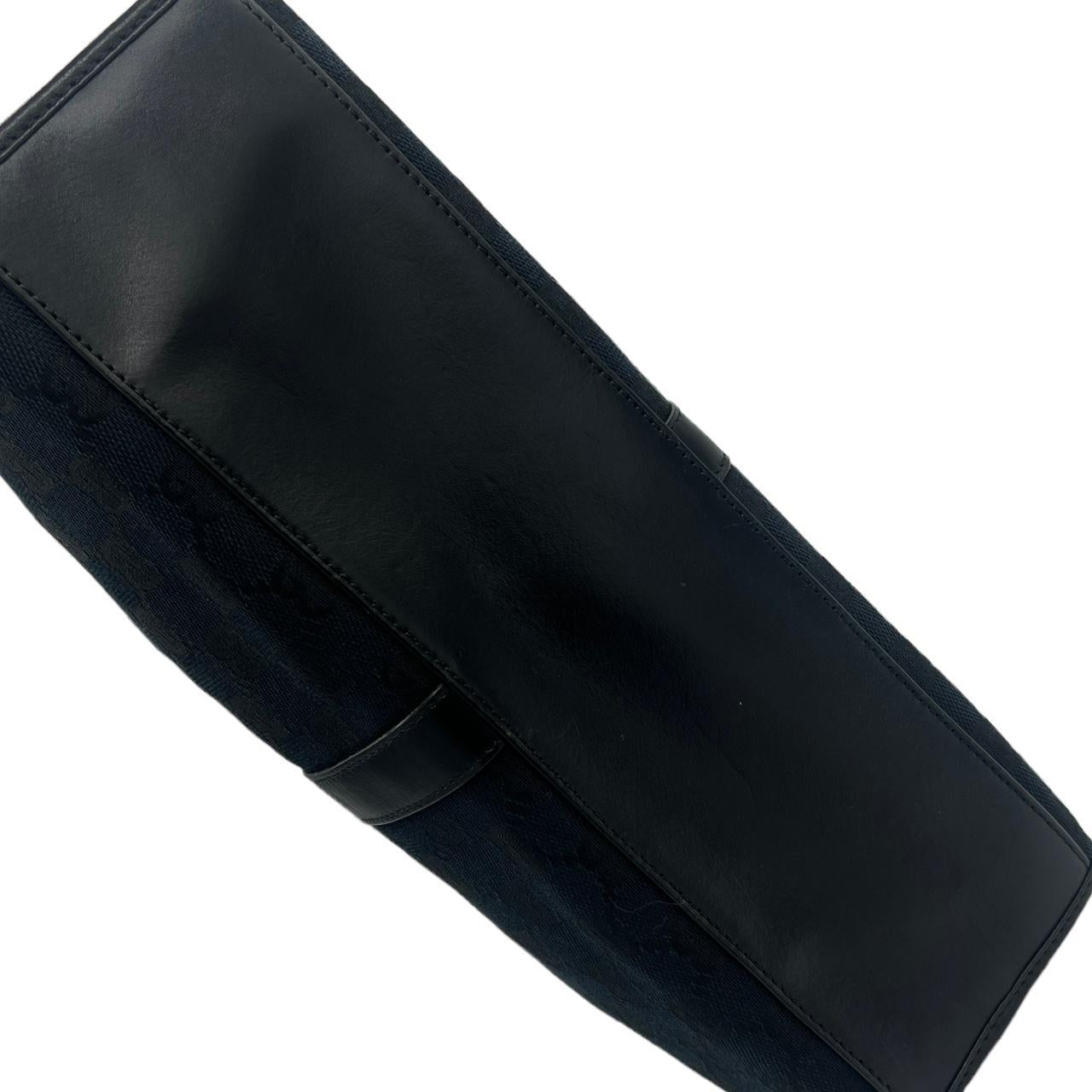 Gucci Black GG Monogram Canvas Shoulder Bag