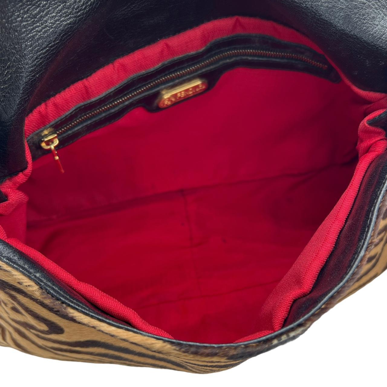 Fendi Zebra Print Calfskin Shoulder Bag