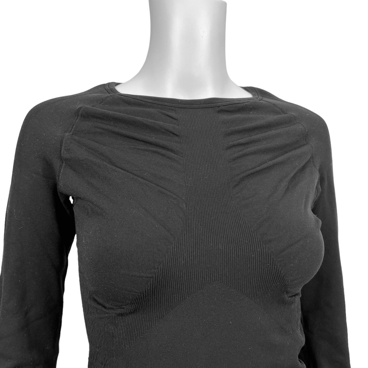 Gucci Black Spandex Logo Thermal Longsleeve Top