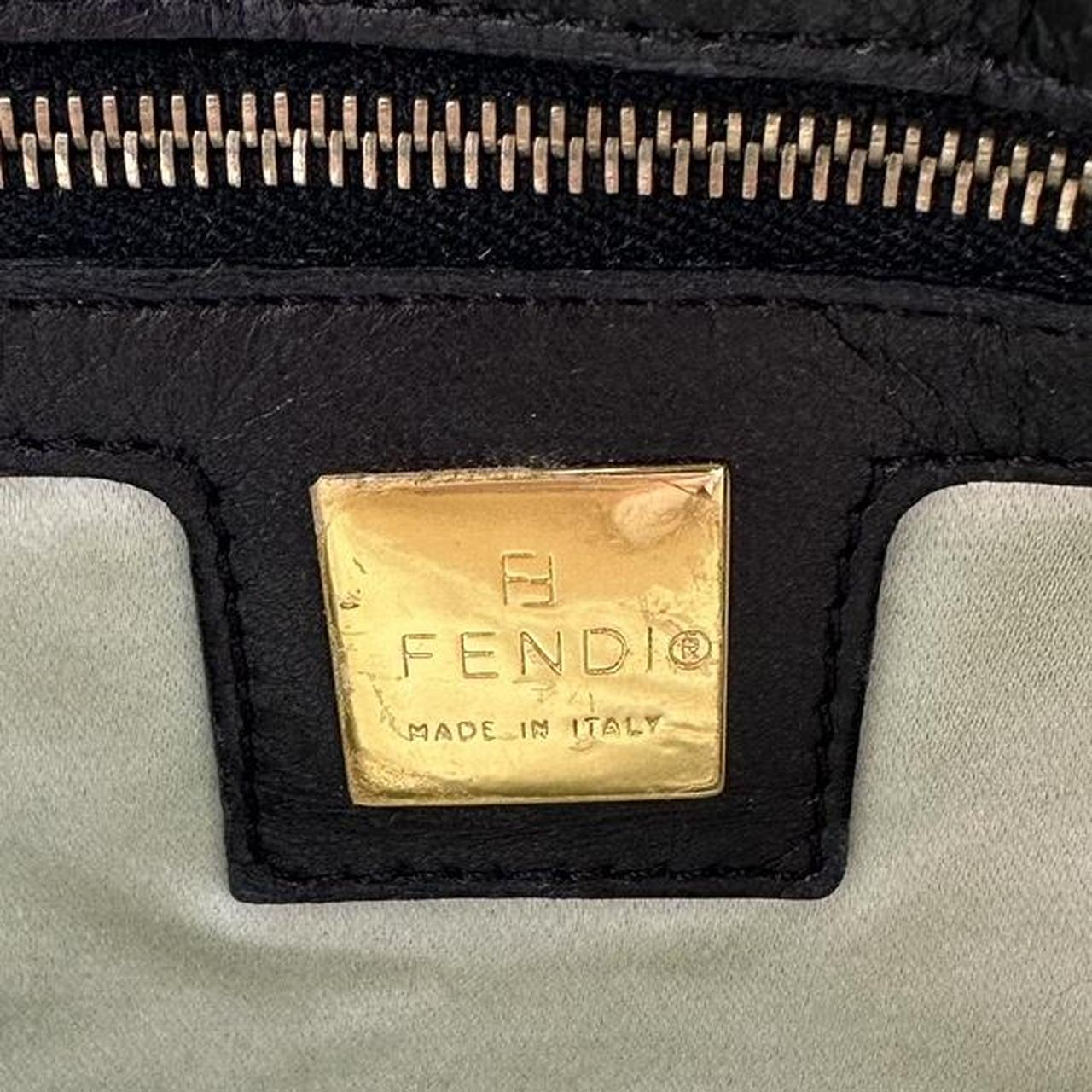 Fendi Two Tone Leather Fold-Over Baguette Shoulder Bag - Outfit Repeater