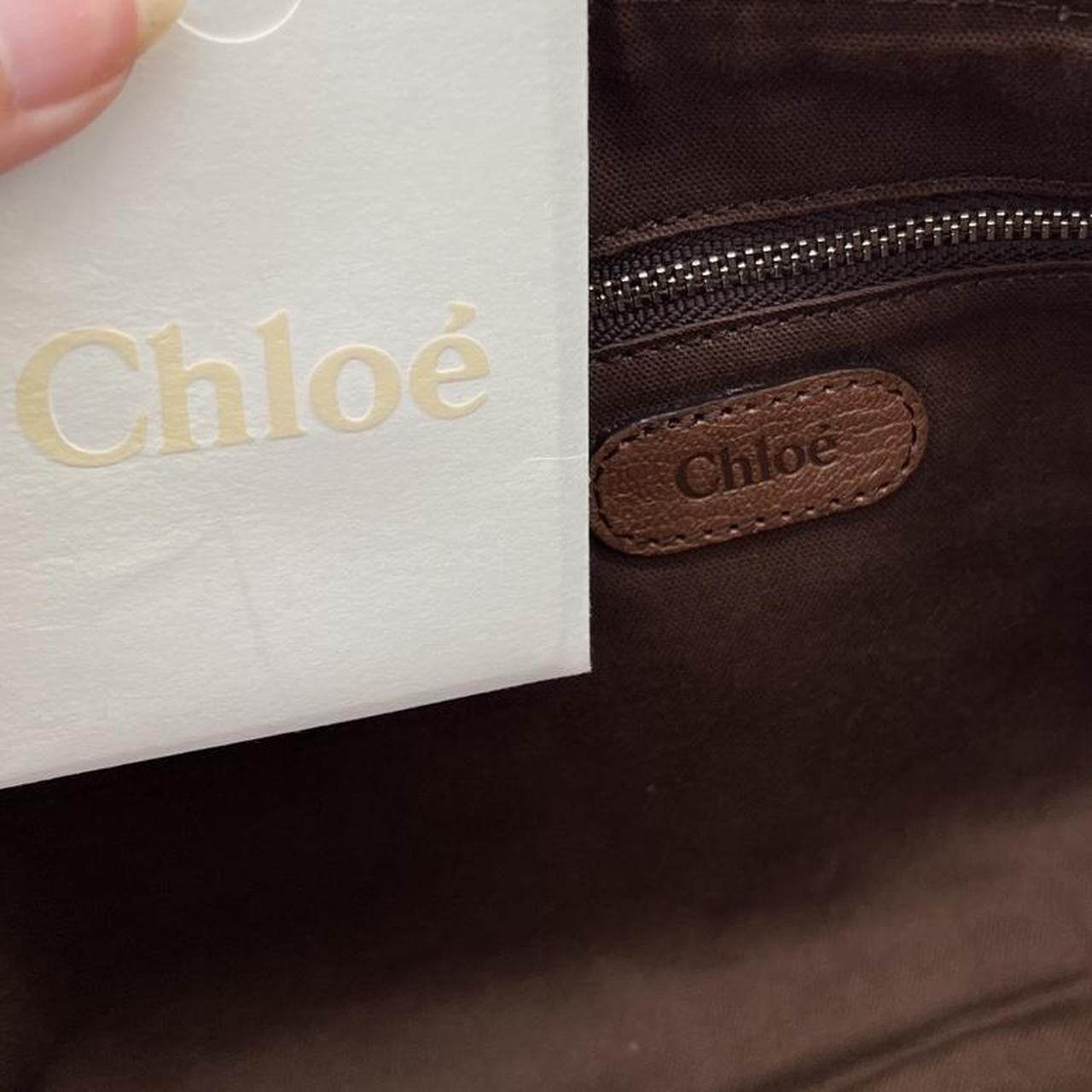 Chloé Brown Cloth Leather Buckle Shoulder Bag