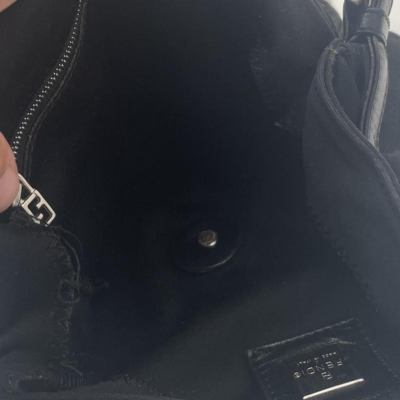 Fendi Black Neoprene Mama Baguette Shoulder Bag