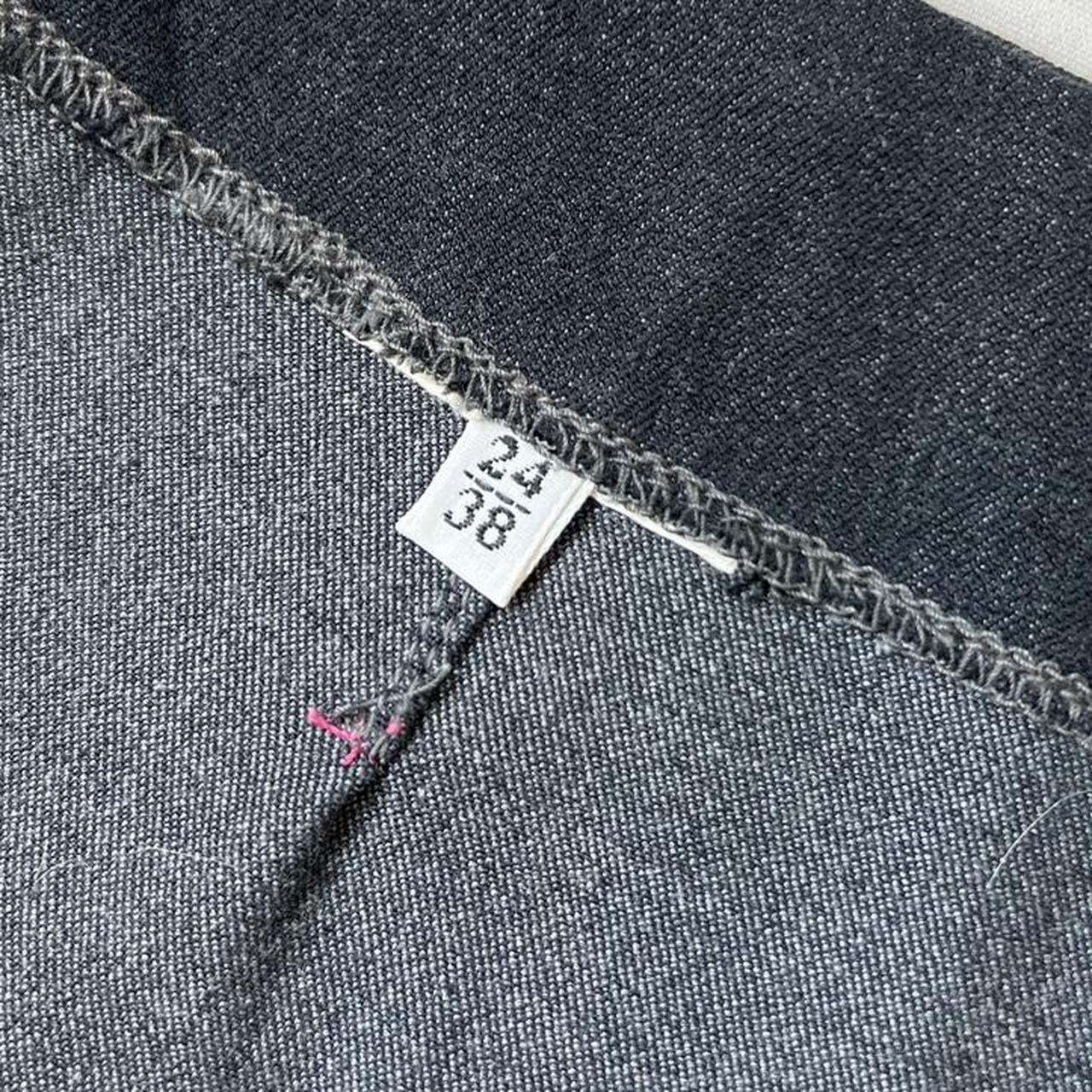 Dolce & Gabbana Dark Wash Denim Midi Length Skirt with Hot Pink Stitching - Outfit Repeater