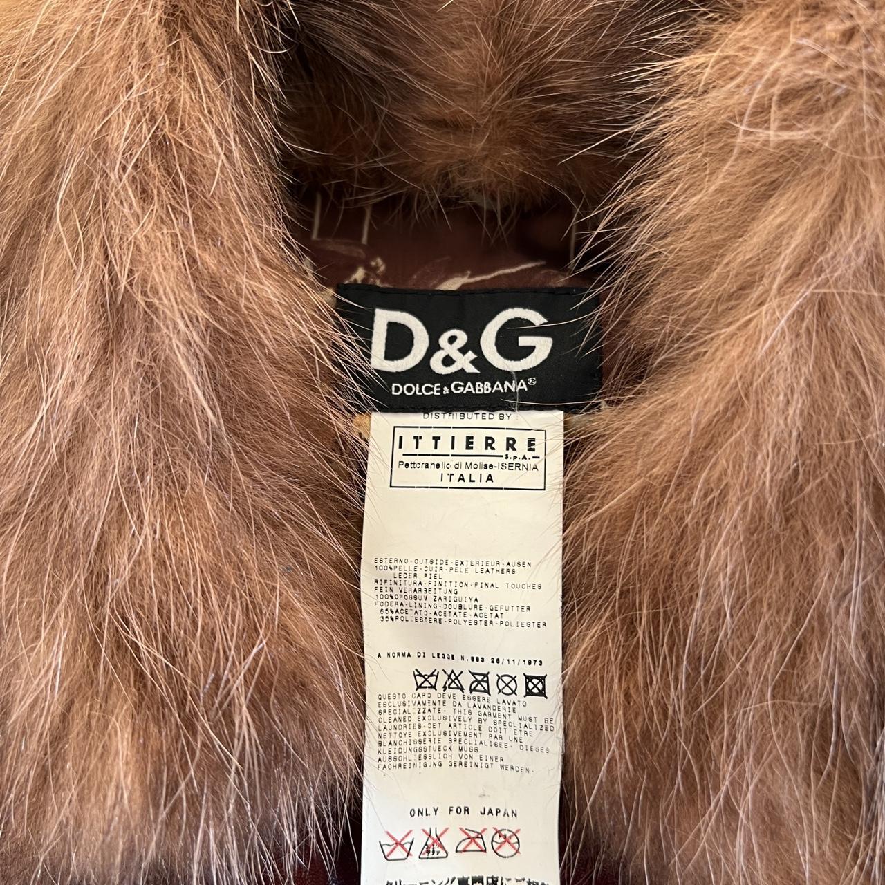 Dolce & Gabbana Burgundy Leather Jacket  with Fur Collar - Outfit Repeater