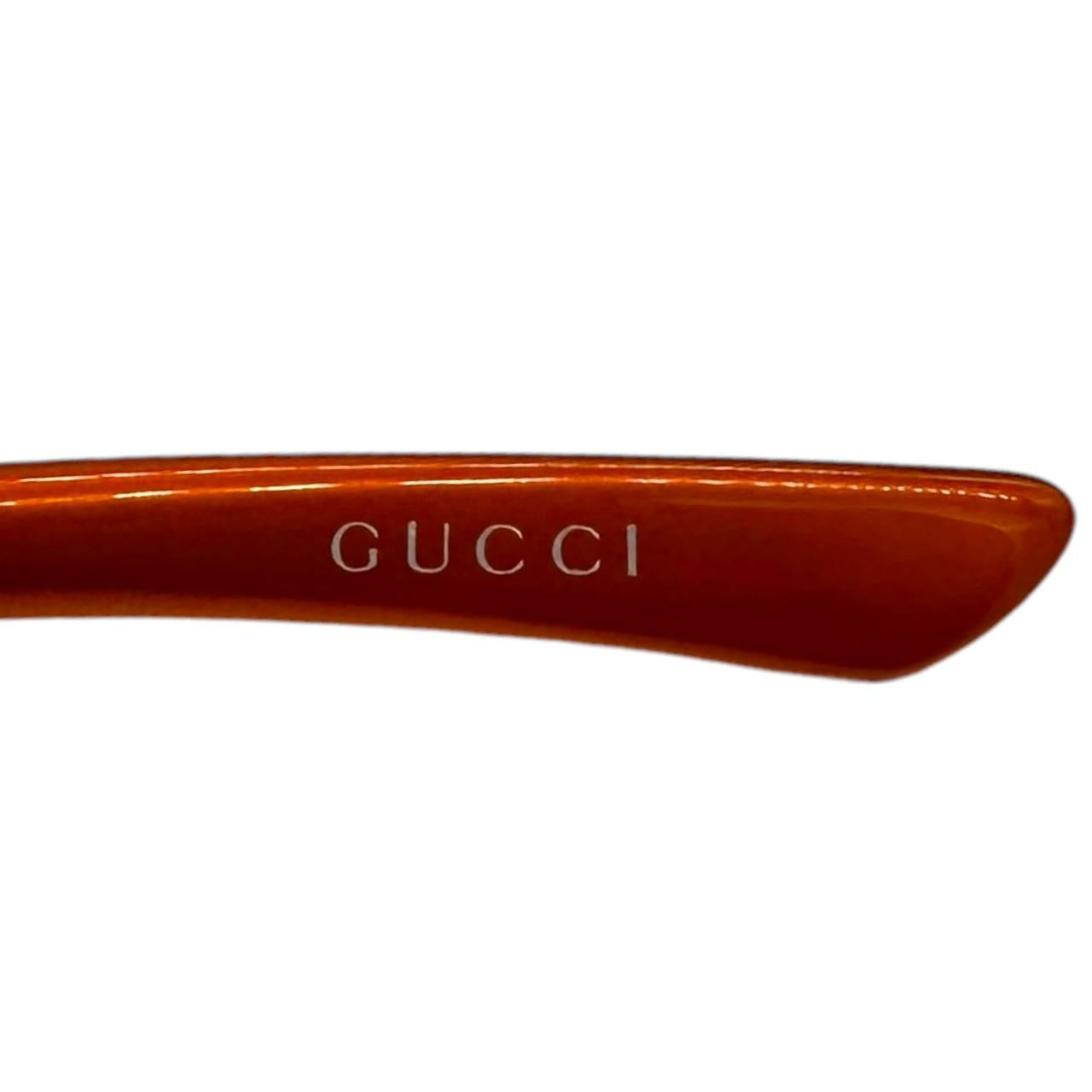 Gucci Orange Rectangle Sunglasses