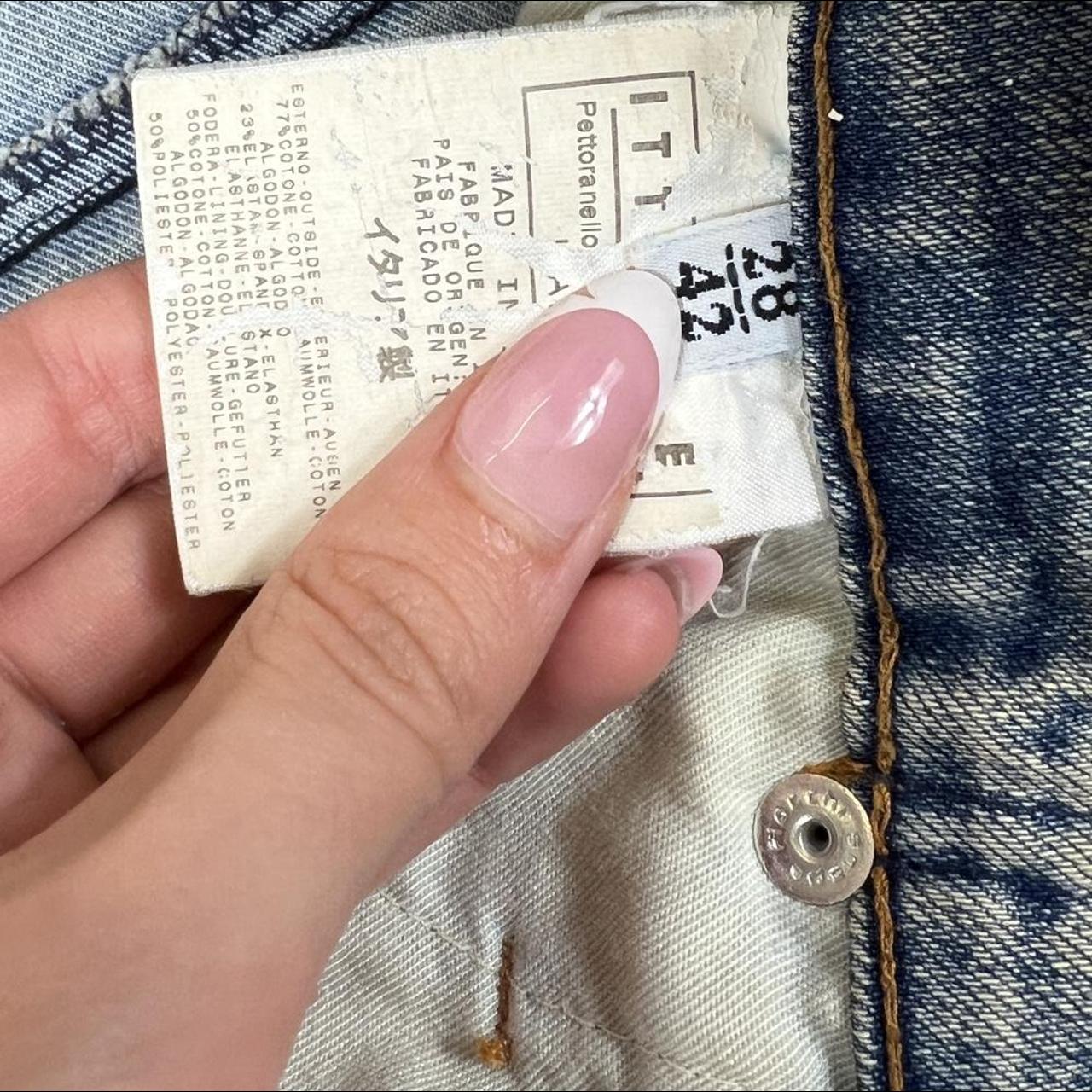 Dolce & Gabbana Light Wash Denim Distressed Mini Skirt with Attached Belt - Outfit Repeater