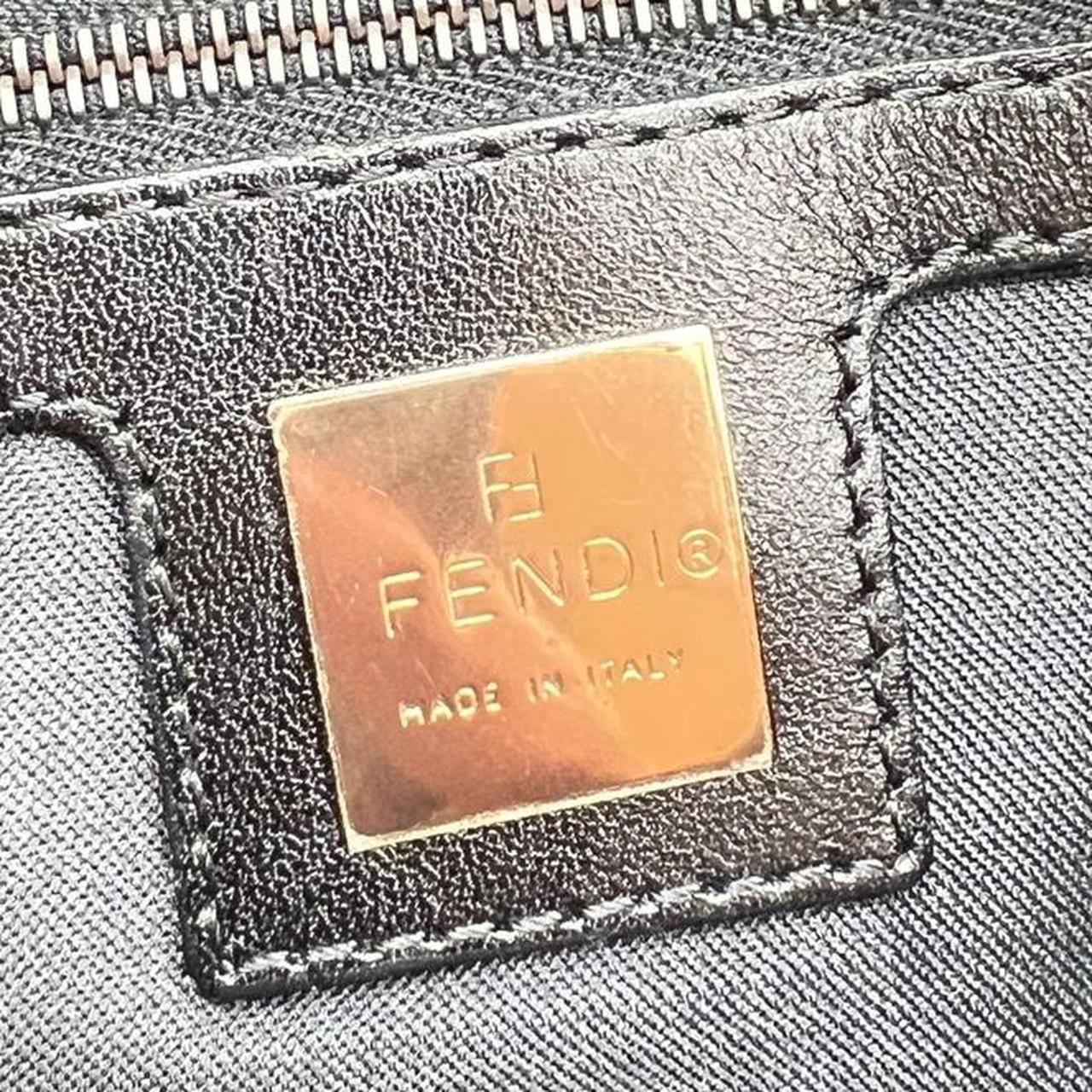 Fendi Baguette Shoulder Bag Brown Black Zucca Monogram