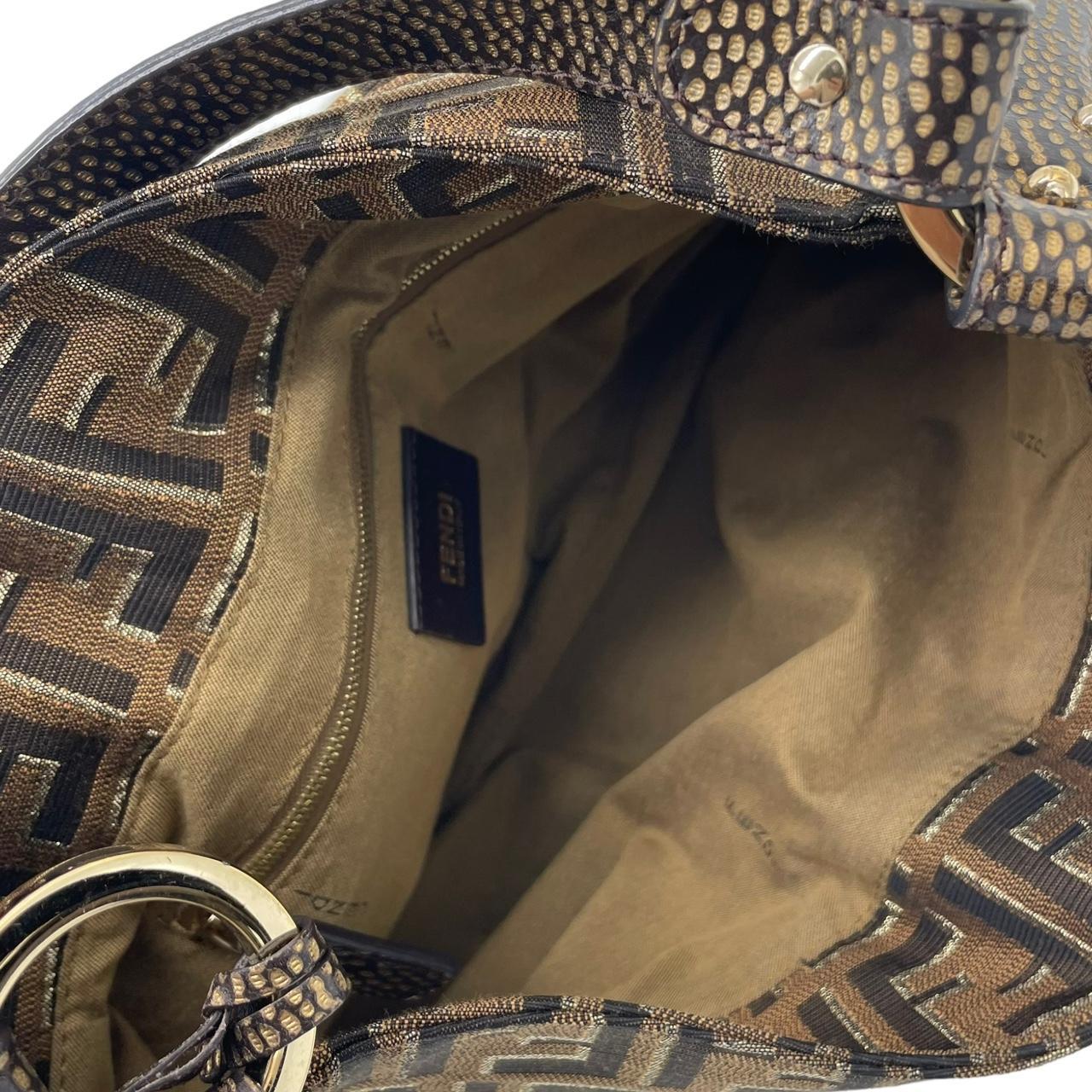 Fendi Zucca Chef Shoulder Bag Brown Monogram Fabric