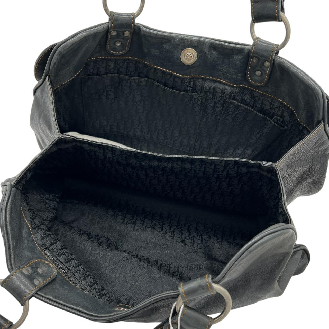 Christian Dior Black Leather Gaucho Saddle Shoulder Bag - Outfit Repeater